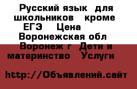 Русский язык  для школьников ( кроме  ЕГЭ) › Цена ­ 250 - Воронежская обл., Воронеж г. Дети и материнство » Услуги   